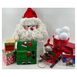 Assorted Christmas Decor Boxes & Figurine Set