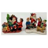 Vintage Santa Claus & Friends Figurine Lot Christmas Decor