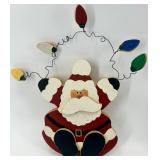 Santa Claus Christmas Ornaments & Wooden Sign Decor Lot