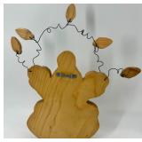 Santa Claus Christmas Ornaments & Wooden Sign Decor Lot