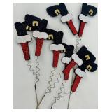 Santa Claus Christmas Ornaments & Wooden Sign Decor Lot