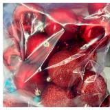 Holiday Decor Lot: Carson Santa wall decor & Glitter Ornaments & Mini Christmas Trees