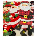 Christmas Felt Decor Lot Santa, Snowman, Elves & Tree Cutouts