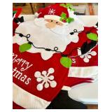 Christmas Felt Decor Lot Santa, Snowman, Elves & Tree Cutouts