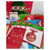 Holiday Gift Wrap Supplies & Gift Bags Lot