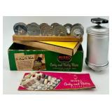 Vintage Mirro Cooky & Pastry Press with 15 Shape Discs & Recipe Book