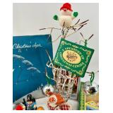 Christmas Ornaments Lot: Ravensburger Puzzle, Metal Reindeer & Snowmen