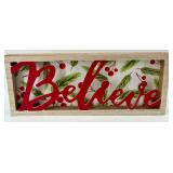 Holiday Decor Lot: Be Here Signs, Merry & Bright, Farm Fresh Trees & More