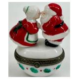 Two Woven Baskets & Christmas Decor Lot