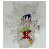 Two Woven Baskets & Christmas Decor Lot