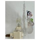 Two Woven Baskets & Christmas Decor Lot