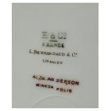 Bernardaud Limoges Prince Noir Dinner Plates & Octagonal Side Plates