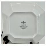 Bernardaud Limoges Prince Noir Dinner Plates & Octagonal Side Plates