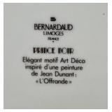 Bernardaud Limoges Prince Noir Dinner Plates & Octagonal Side Plates
