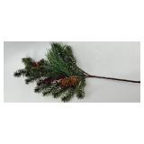 Set of 4 Large Pine Sprays with Cones & Red Berries #6