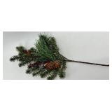 Set of 6 Large Pine Sprays with Cones & Red Berries #3