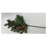 Set of 6 Large Pine Sprays with Cones & Red Berries #2