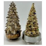 Set of 2 Vintage Musical Christmas Trees including Enesco