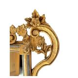 Large Vintage Ornate Gold Gilt Wall Mirror with Floral Detailing