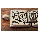 Sterling Silver 925 Abstract Pattern Link Bracelet 7 Inch