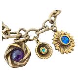 Patricia Locke Charm Necklace with Multicolor Gemstones