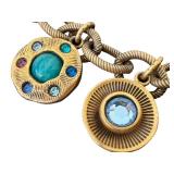 Patricia Locke Charm Necklace with Multicolor Gemstones
