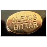 UL - Alexis Bittar Handcarved Brooch Set: Yellow Floral and Rhinestone