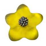 UL - Alexis Bittar Handcarved Brooch Set: Yellow Floral and Rhinestone