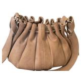 UL - Donald J Pliner Taupe Suede Drawstring Shoulder Bag