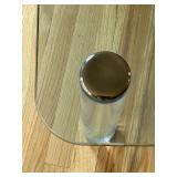 FR - Modern Glass Coffee Table with Acrylic Legs