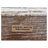 D - Kingsley-Bate Teak Outdoor Patio Set with 4 Chairs, Table and Umbrella