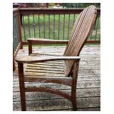 D - Kingsley-Bate Teak Outdoor Patio Set with 4 Chairs, Table and Umbrella