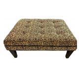 LL - Leopard Print Upholstered Ottoman Bench