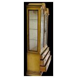 LR - Vintage Drexel Heritage Hand-Painted Display Hutch with Glass Shelves
