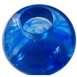 Pair of Kosta Boda Anna Ehrner Blue Moon Candle Holders