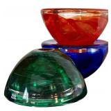 K - Set of 3 Kosta Boda Art Atoll Votive Candle Holders
