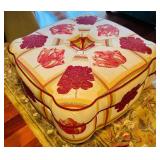 LL - Vintage Pearson Upholstered Ottoman with Floral Pattern