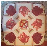 LL - Vintage Pearson Upholstered Ottoman with Floral Pattern