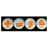 K - Neiman Marcus Fashion Plates Set with 4 Holiday Plates and 2 Matching Mugs