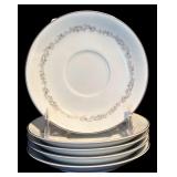 K - Vintage Noritake China Crestmont 30-Piece Dinnerware Set with Silver Trim