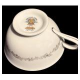 K - Vintage Noritake China Crestmont 30-Piece Dinnerware Set with Silver Trim