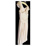 FR - Vera Wang Ivory Cocktail Dress with Sequin Cap Sleeves