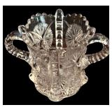 Collection of Vintage Crystal and Glass Dishes, Bowls, and Serving Pieces