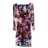 FB - Escada Size 36 Abstract Print Drape Neck Dress