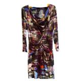 FB - Escada Size 36 Abstract Print Drape Neck Dress