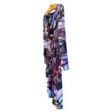 FB - Escada Size 36 Abstract Print Drape Neck Dress