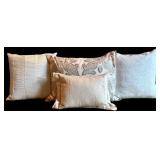 LR - Set of 4 Decorative Throw Pillows Including Ralph Lauren, Assorted Patterns