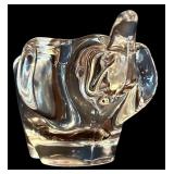 LR - Set of 3 Crystal Elephant Figurines and Bowl