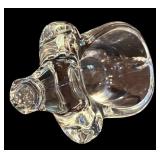 LR - Set of 3 Crystal Elephant Figurines and Bowl