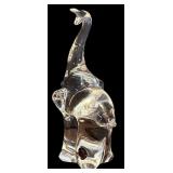 LR - Set of 3 Crystal Elephant Figurines and Bowl